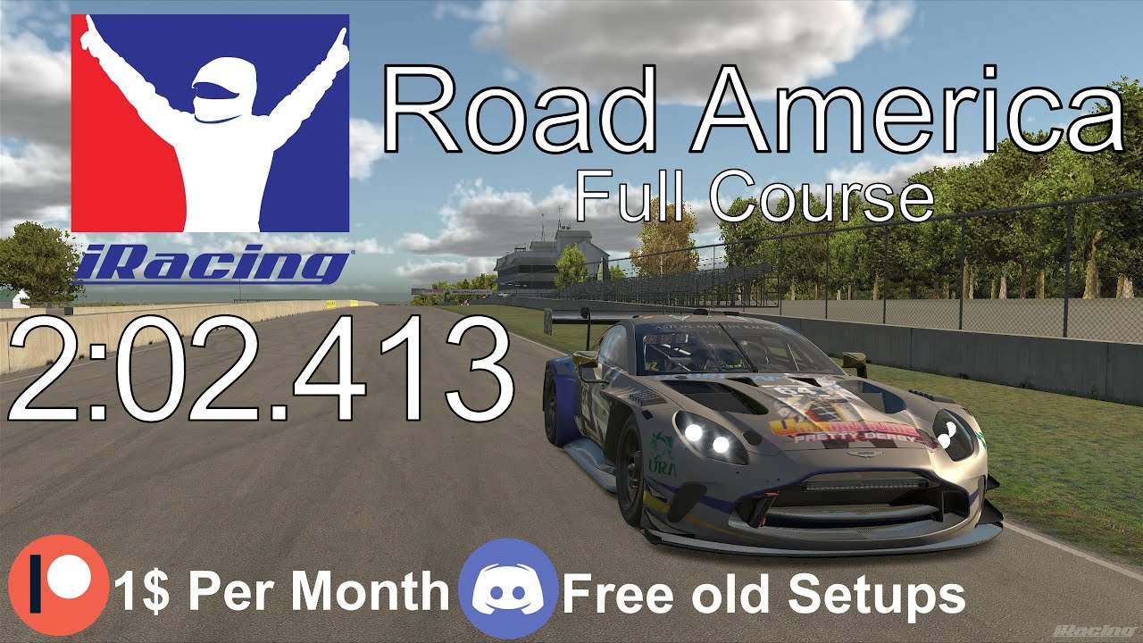iRacing Hotlap | Aston Martin Vantage GT3 EVO | Road America Full Course | [RM1] | iRacing Setup