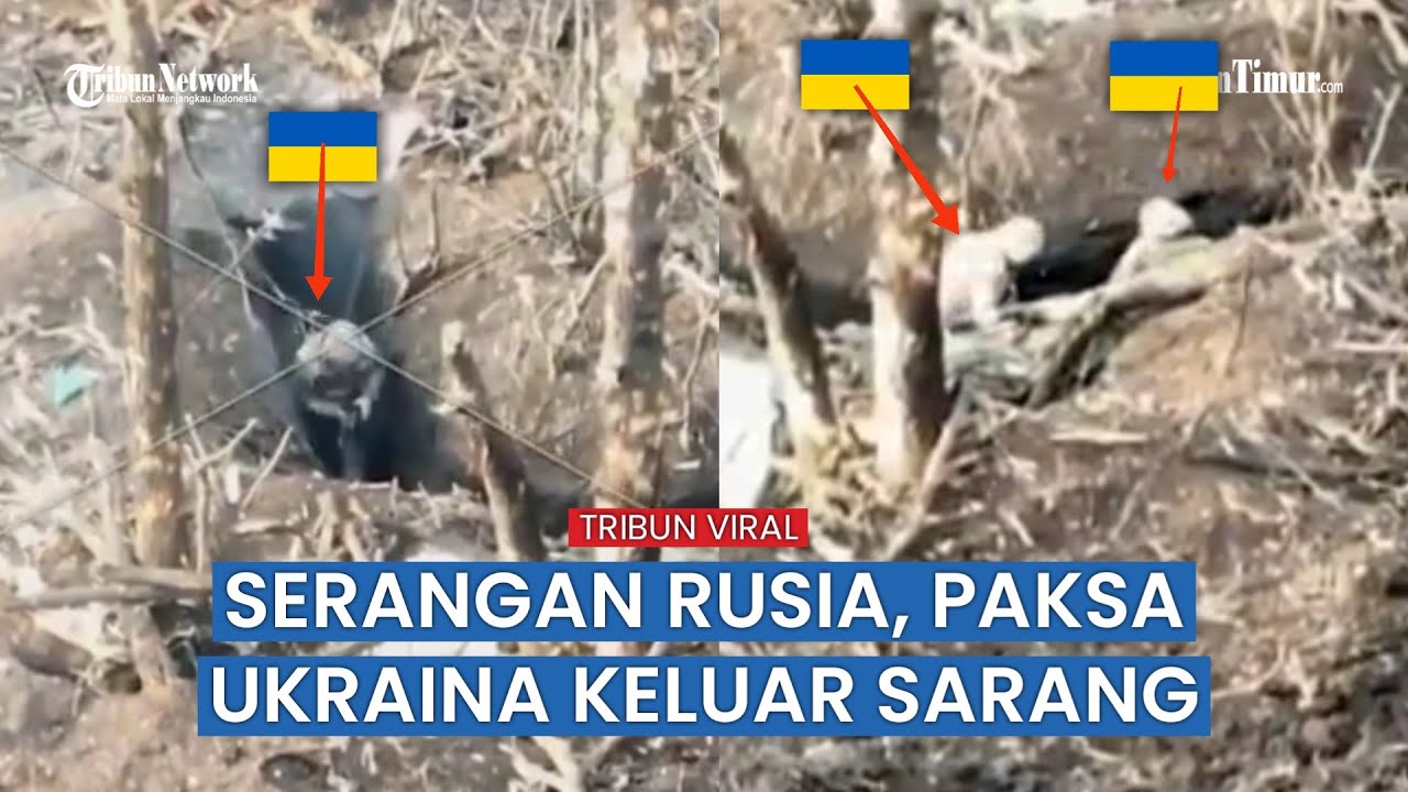 Drone Rusia Porak-poranda Parit Infanteri Angkatan Bersenjata Ukraina di Georgievka