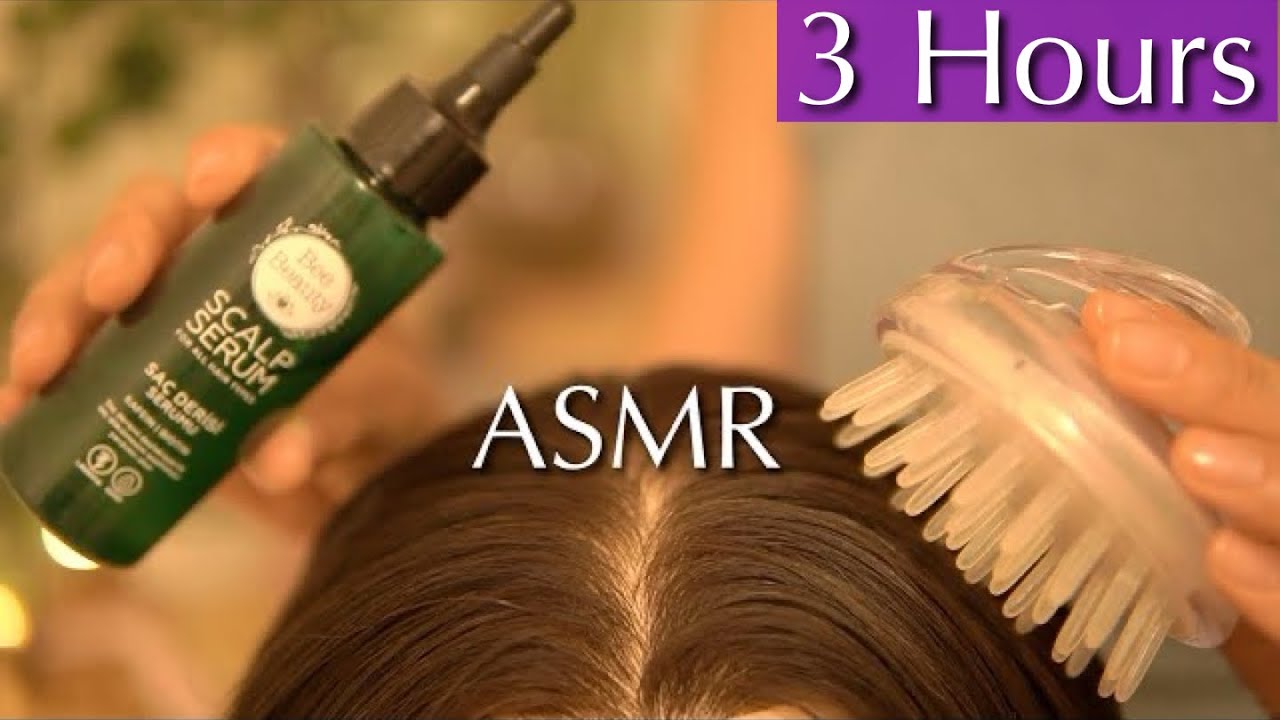 Sleep Immediately Within Minutes 💤3 Hours of Extremely Relaxing Hair Play | No Talking