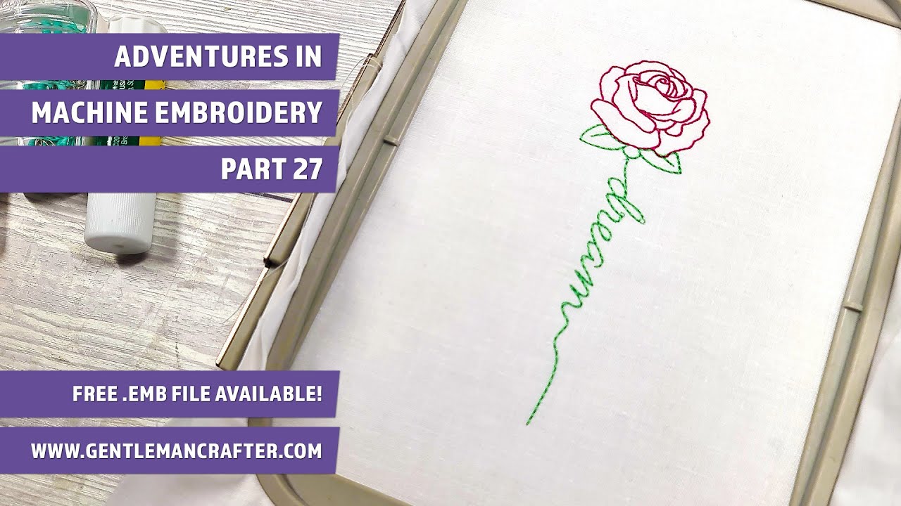Adventures in Machine Embroidery 27 - Word Stem Flower