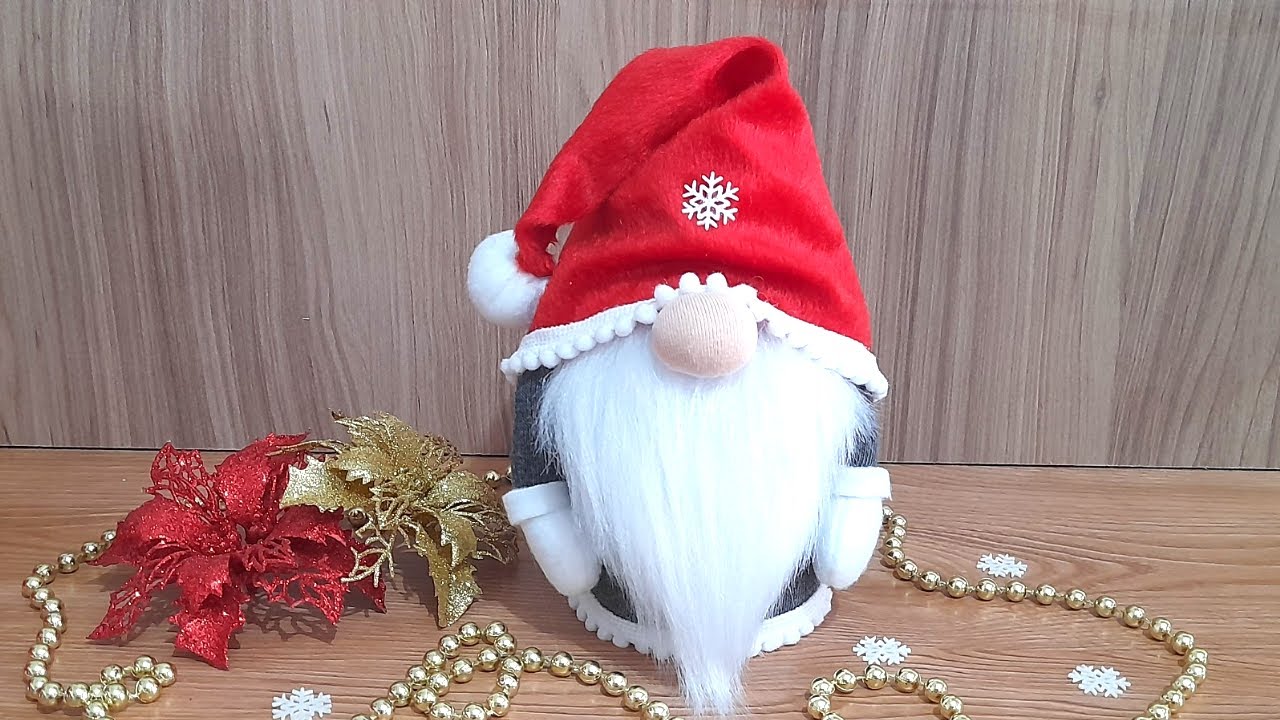 decoração de natal - gnomo papai noel