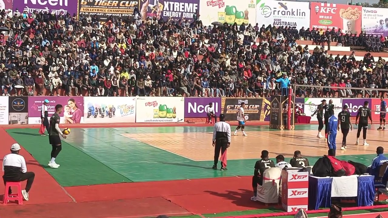 Gandaki Vs Army volleyball tiger cup 