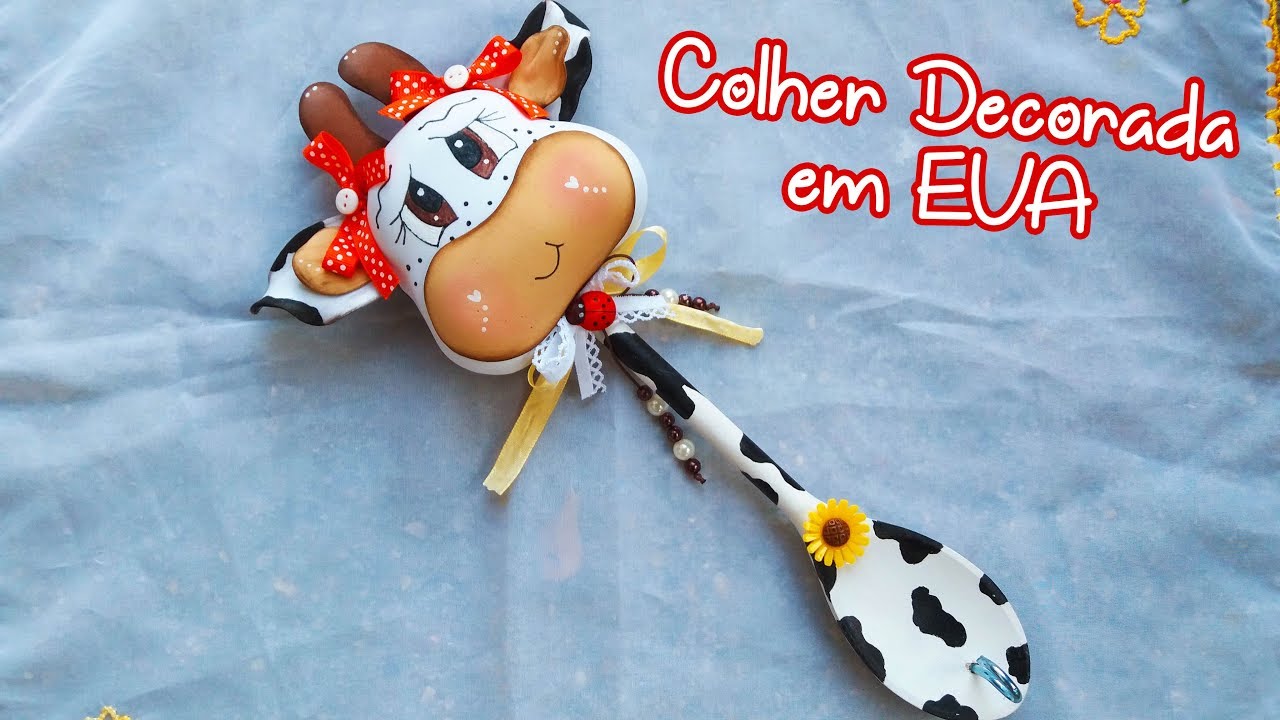Colher Decorada em EVA / Spoon Decorated in Foam