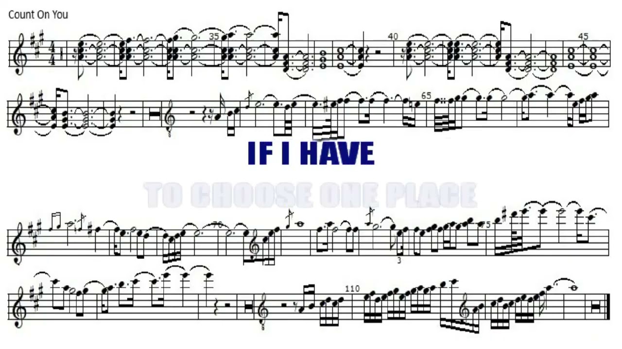 COUNT ON YOU TOMMY SHAW KARAOKE ALTO SAX SHEET MUSIC