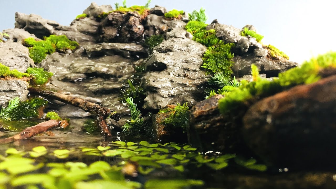 Mini Waterfall at home | DIY miniature landscape | Mini rock waterfall