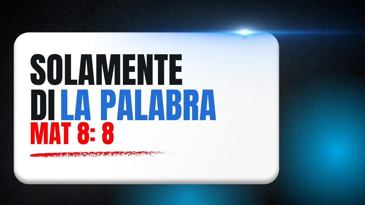 Solamente Di la Palabra I #jesus #iglesia #fe #sermoncristiano