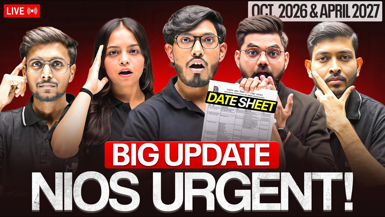 NIOS Urgent Update🔥October 2026 & April 2027