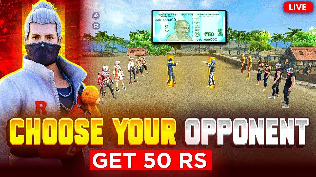 choose your opponent and win 🏆 50₹🥳(MANA TELUGU GAMER FF )