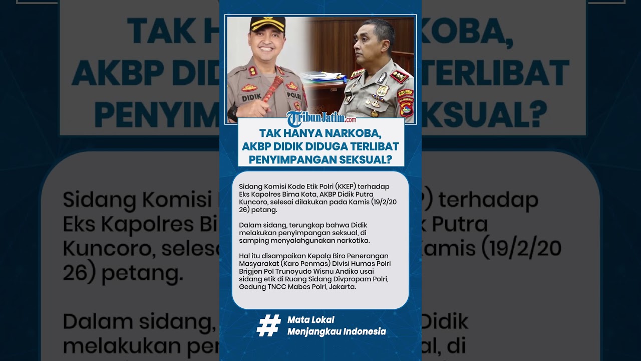 TAK HANYA NARKOBA, AKBP DIDIK DIDUGA TERLIBAT PENYIMPANGAN SEKSUAL?