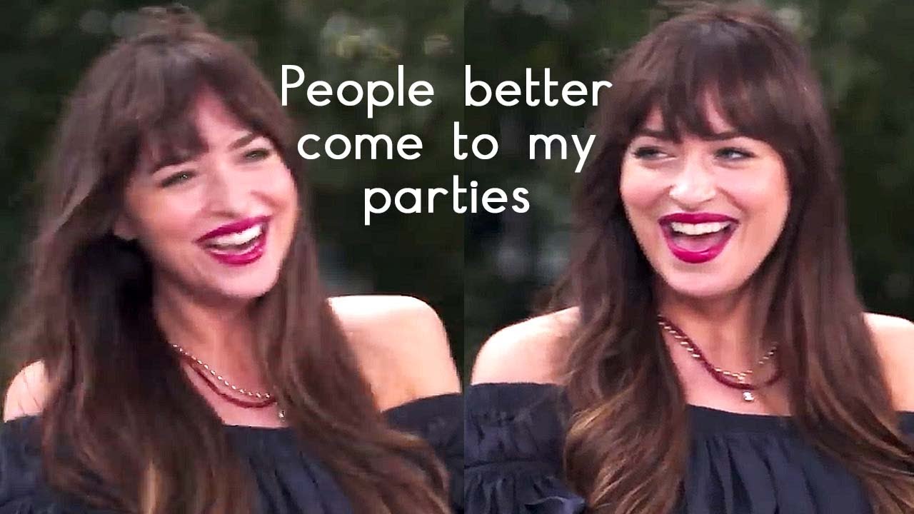 Dakota Johnson laughing and giggling is the therapy I didn't know I needed
