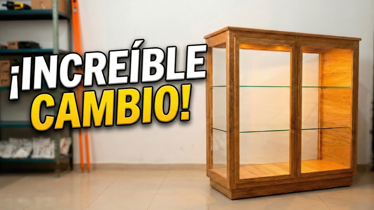 Cómo hacer una VITRINA DE MADERA moderna paso a paso