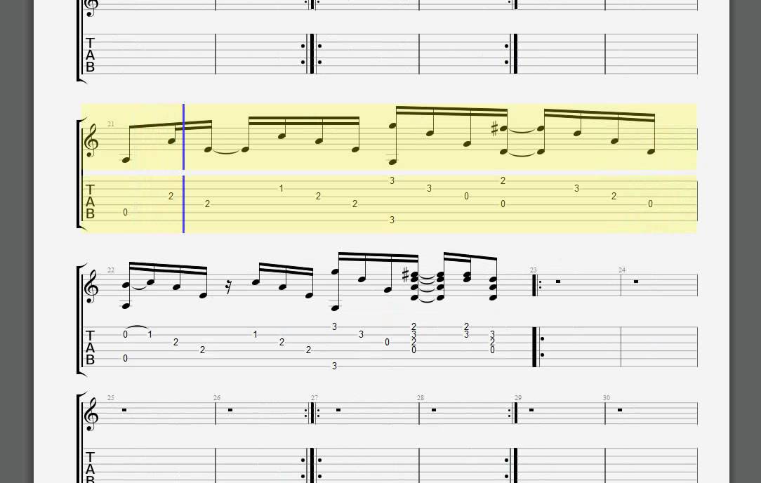 Alice In Chains   Down In A Hole guitar 1 tablature