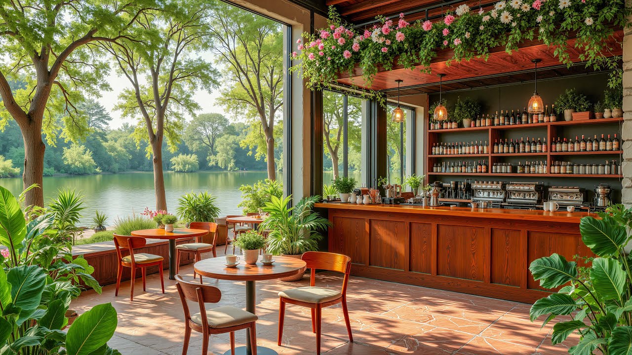 Morning Spring Jazz ☀️🌸 Cozy Café Ambience for Reading, Coffee & Calm Focus