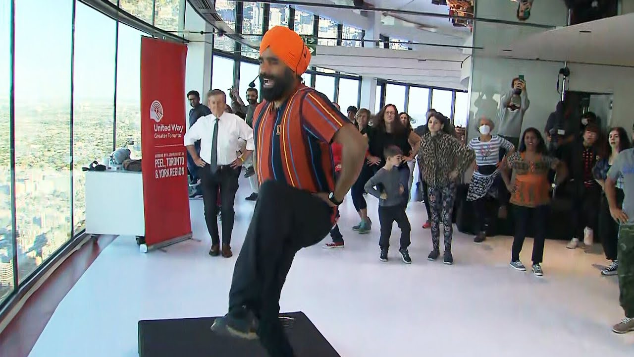 Viral dancer Gurdeep Pandher brings Bhangra to top of the CN Tower