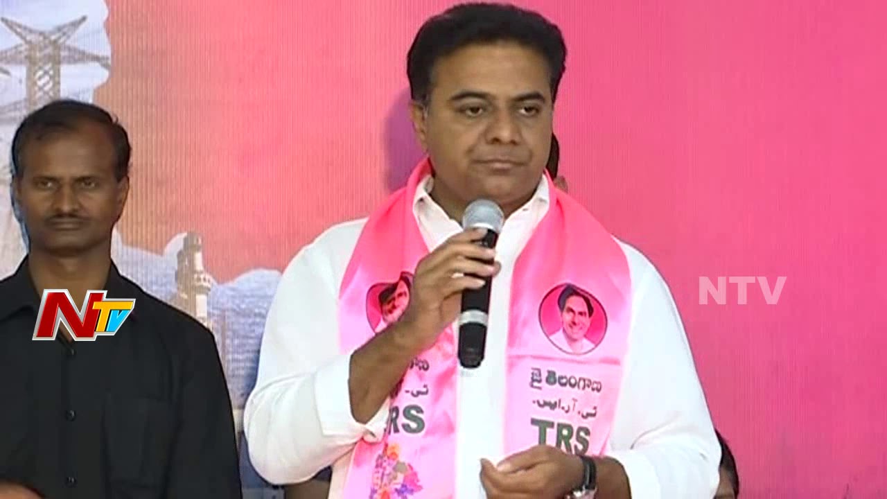 KTR Speech at TRS Bhavan |  TRS Public Meeting | Hyderabad | NTV