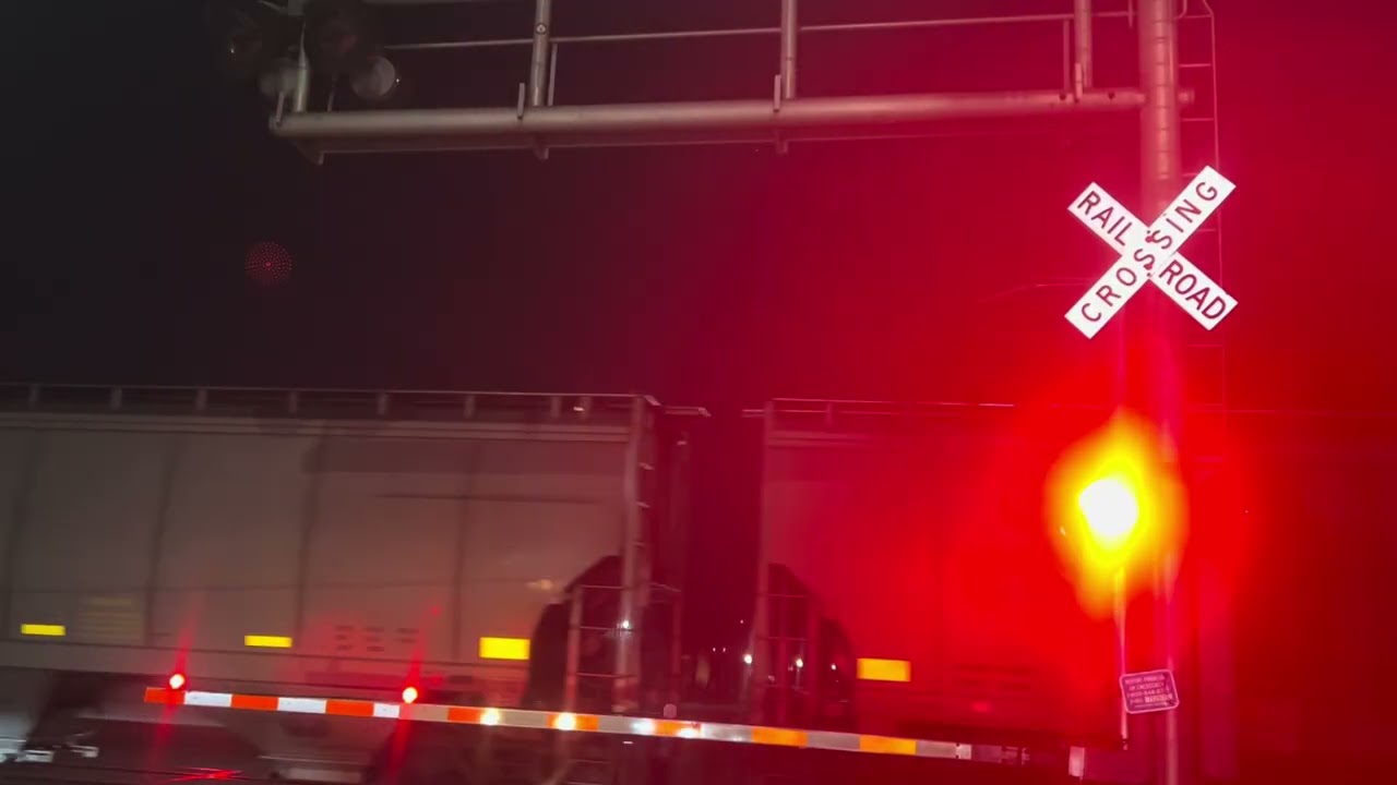 UP 6759 Grain Train South - E, Elm Street. Railroad Crossing, Lodi CA