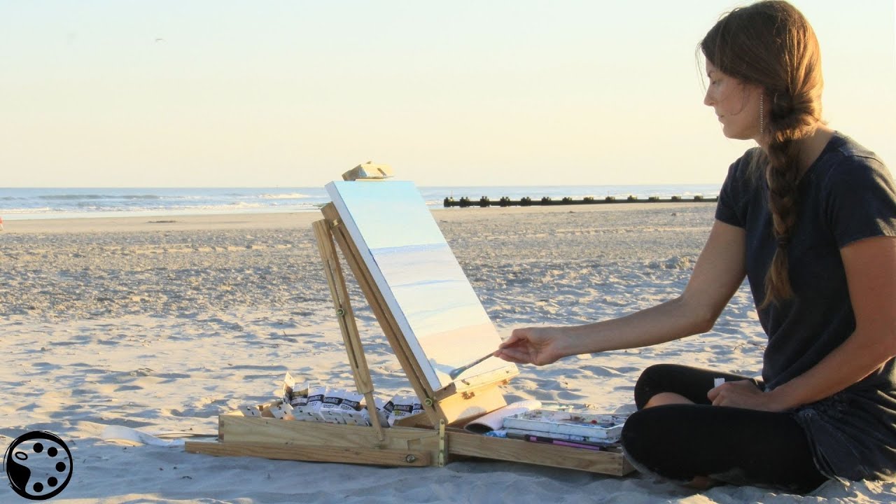 Relaxing Painting on the Beach / Acrylic Painting Techniques / Acrylic Painting for Beginners