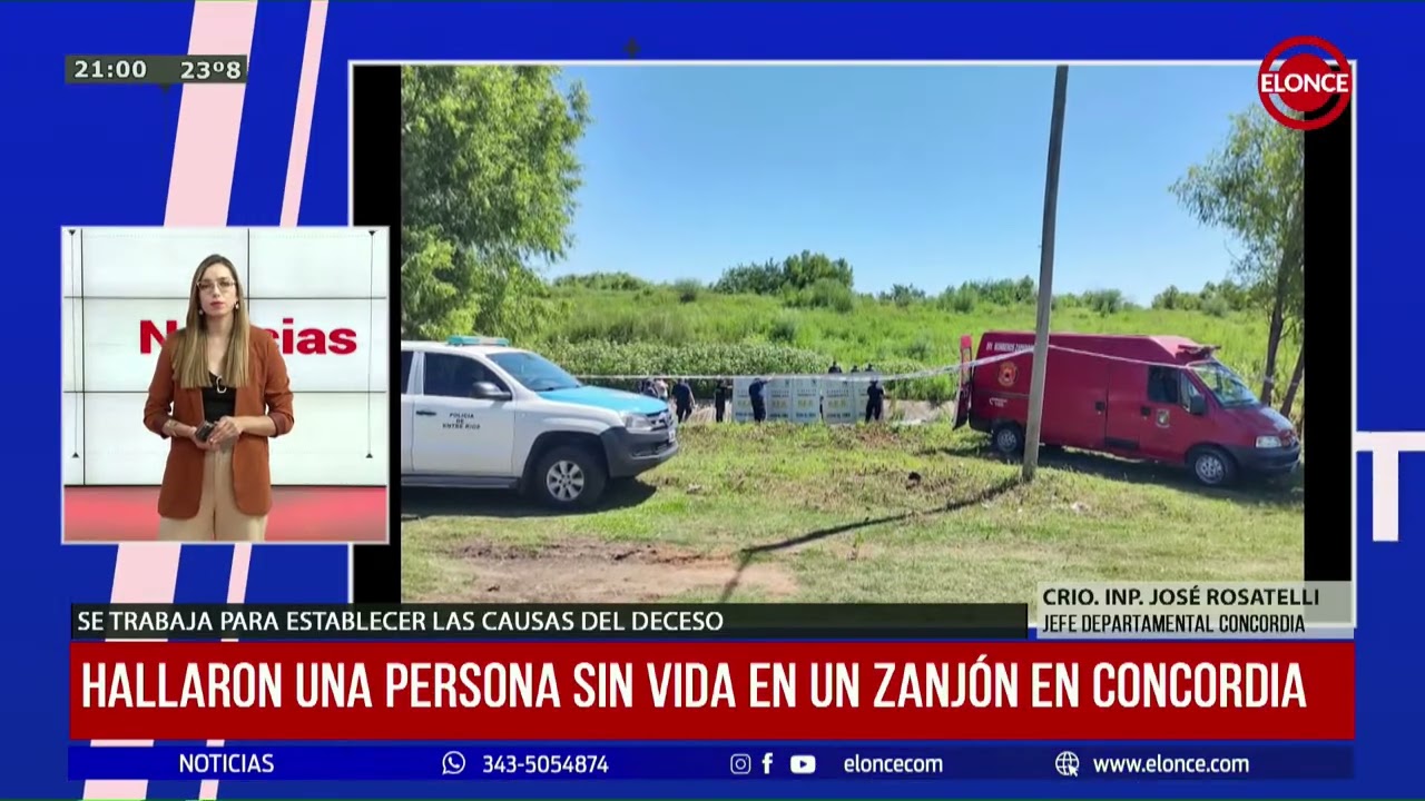 Hallaron una persona sin vida en un zanjón de Concordia
