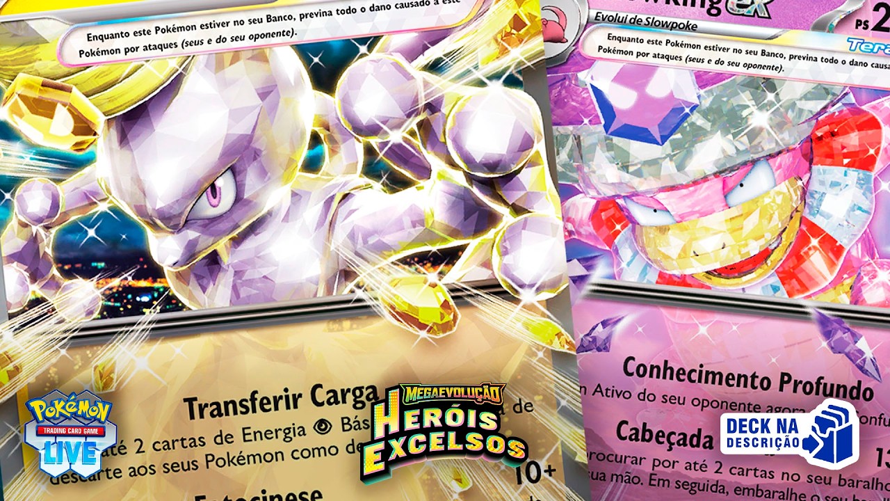 Mewtwo EX Tera + Slowking EX Tera ✨ Energizando e Comprando ✨ Deck na Descrição - Pokemon TCG Live