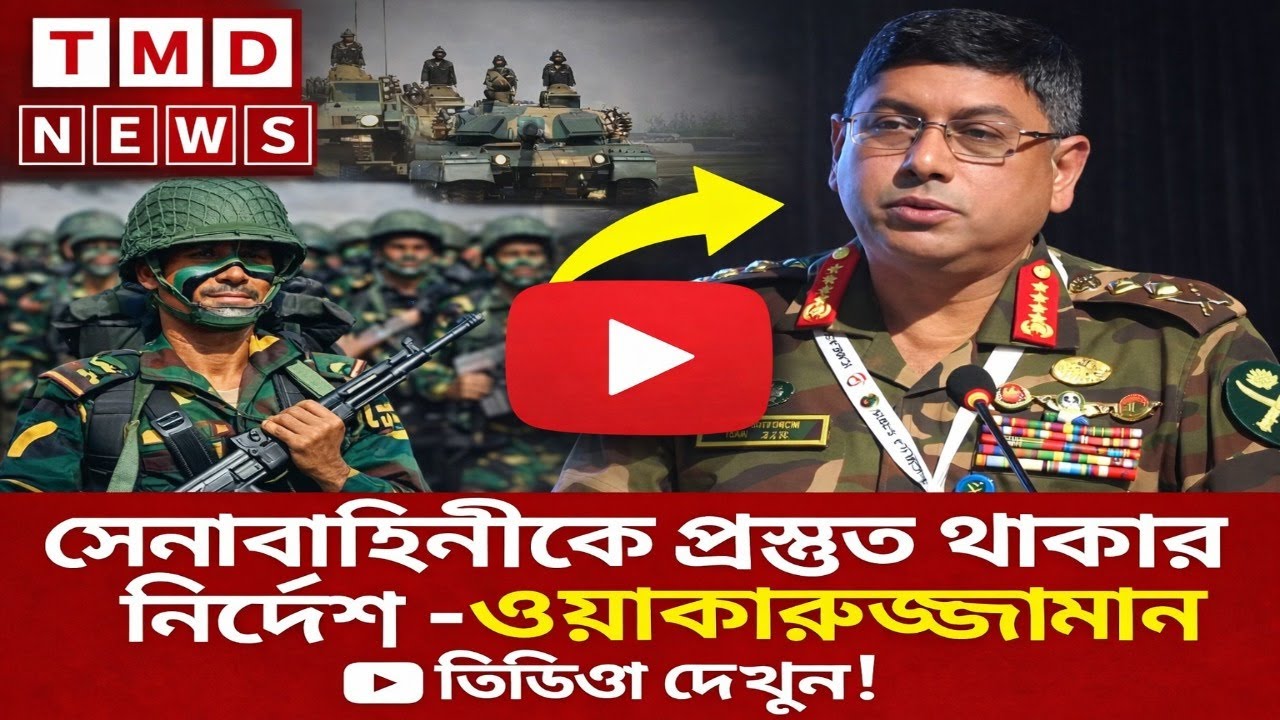 সেনাবাহিনীকে প্রস্তুত থাকার নির্দেশ দিয়েছেন—ওয়াকারুজ্জামান