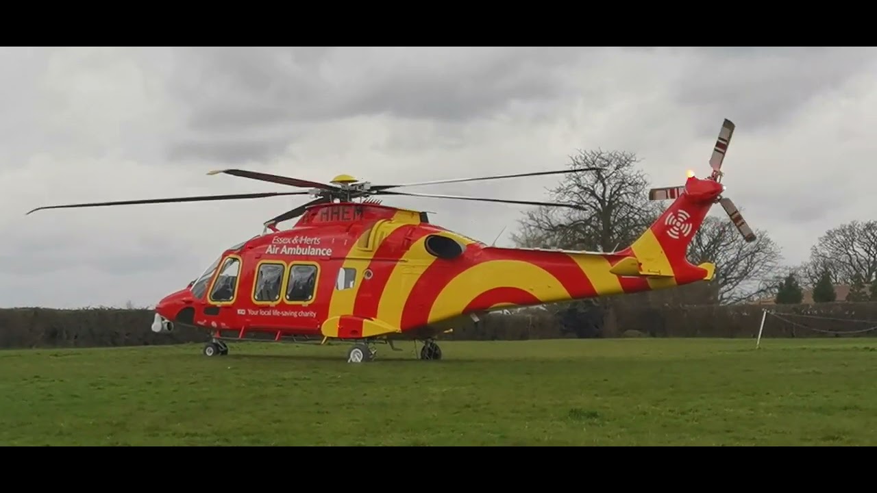 essex and herts air ambulance landing and take off