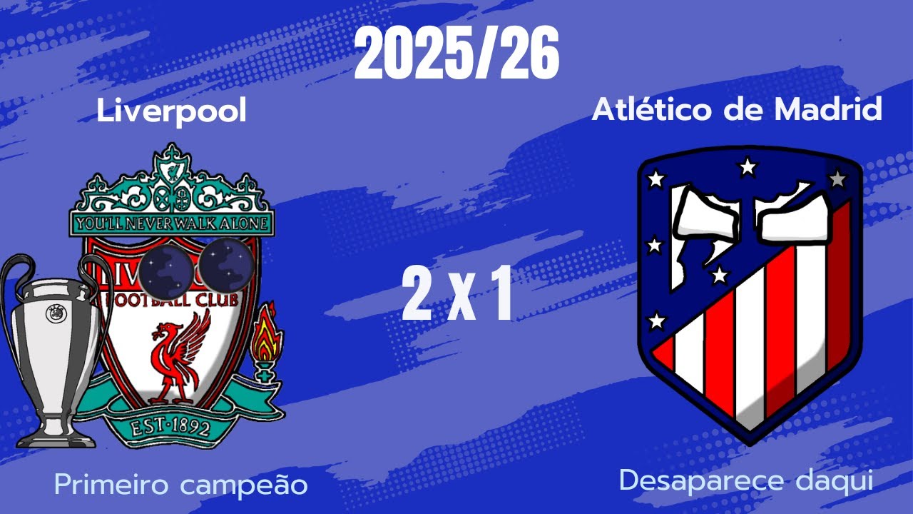 Simulação da UCL, mas o vencedor é banido (2025-2050)