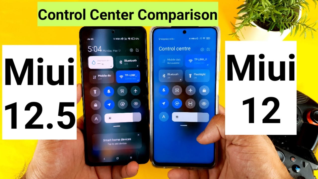 Miui 12.5 vs miui 12 control center features comparison