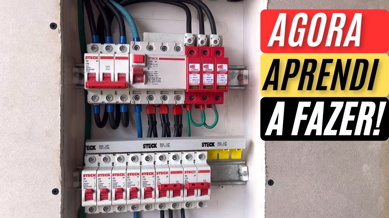 Como montar um quadro de 36 disjuntores da steck . Passo a passo.