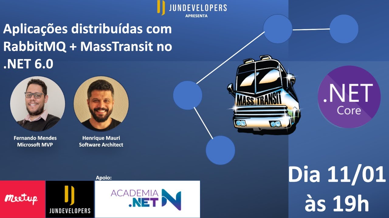 [Online] - Aplicações distribuídas com RabbitMQ + MassTransit no .NET 6.0​