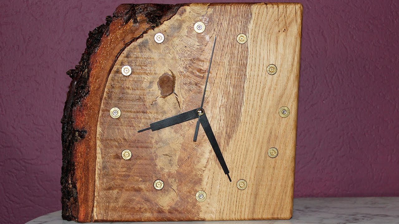 Schöne Eichenuhr aus Reststück / Beautiful Oak Clock from scrap - diy