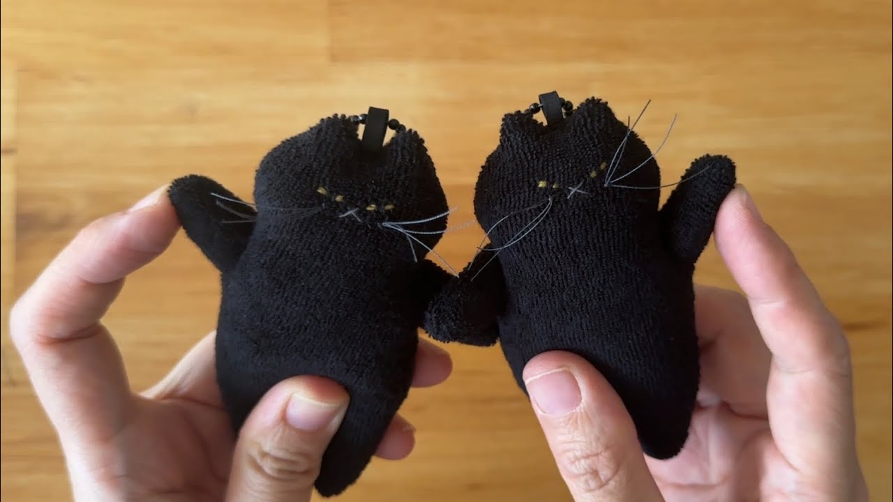 검정 아기 보들냥 DIY 키트로 고양이 인형 만들기 Making a stuffed cat doll
