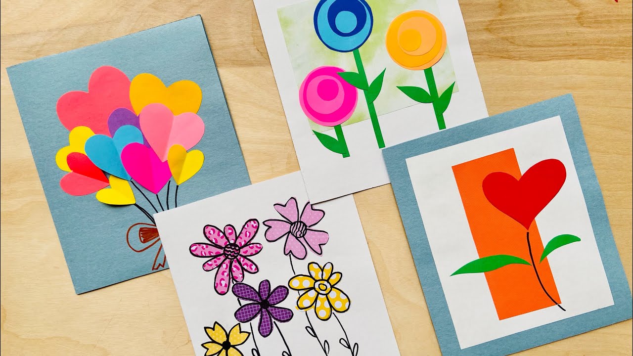 4 Simple Card Ideas For any occasion | Unique and easy DIY Card Ideas