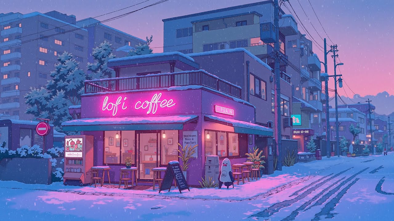 Calm Winter Evening on an Empty Street ❄️ Relaxing Lofi Music for Slow Nights, Study, Work & Sleep.