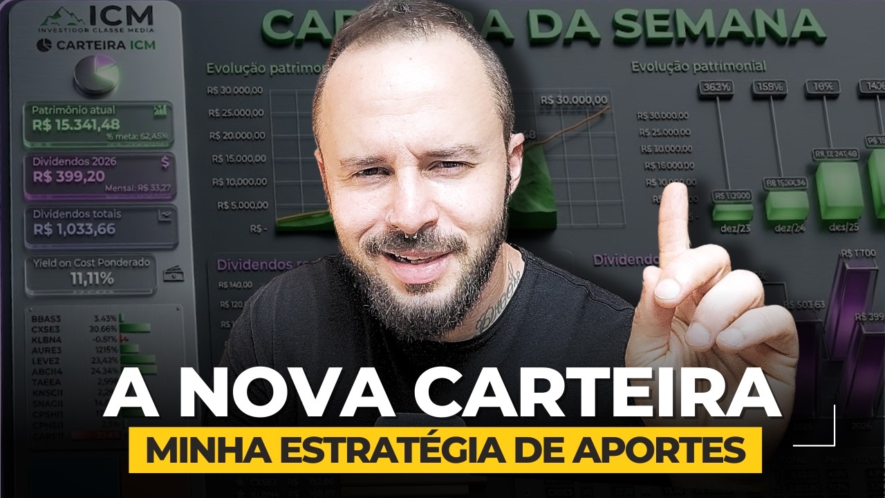 NOVA CARTEIRA DO CANAL: Como eu Gerencio Meus Investimentos - Aporte da Semana e Dividendos