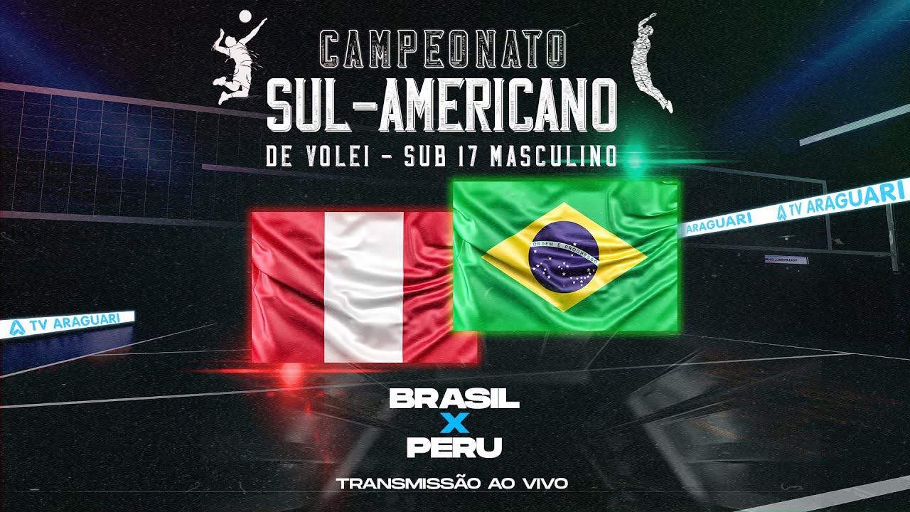 BRASIL X PERU - Campeonato de Vôlei Sul-Americano de Seleções sub 17 - Masculino