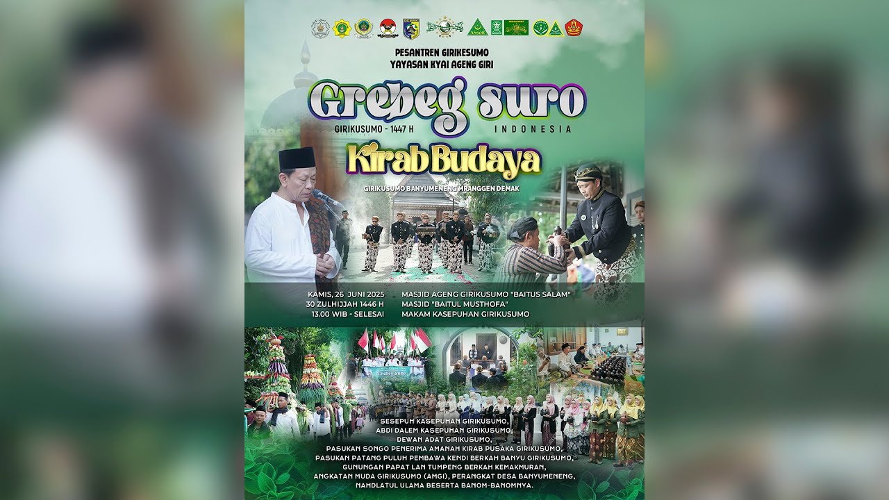 🔴 (LIVE) GREBEG SURO - KIRAB BUDAYA | PESANTREN GIRIKESUMO YAYASAN KYAI AGENG GIRI