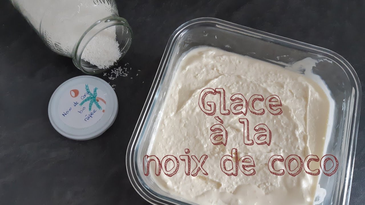 Glace à la noix de coco 🥥 Recette pas à pas - Fait maison