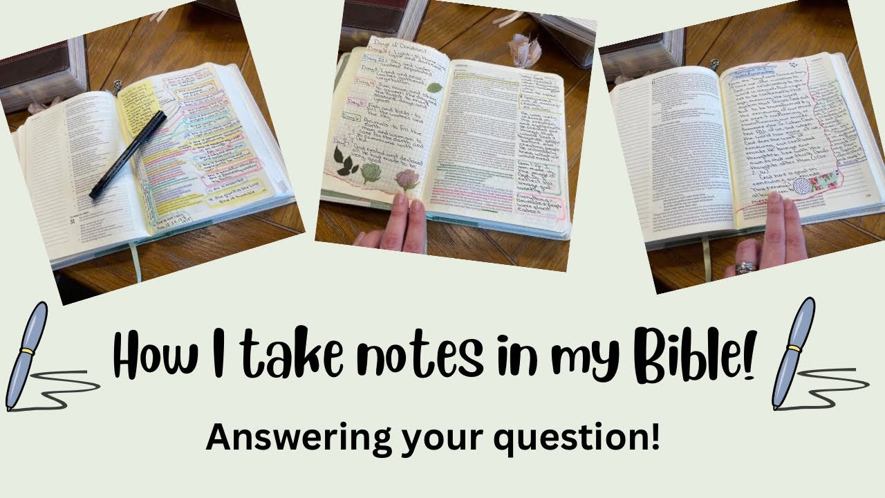 How I take notes in my Bible!!  Answering your question!
