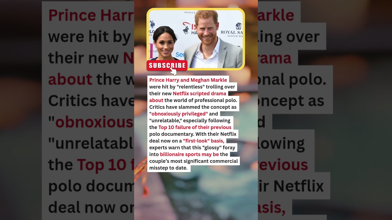 BREAKING: Prince Harry & Meghan Markle Hit With Brutal Backlash Over New Netflix Move