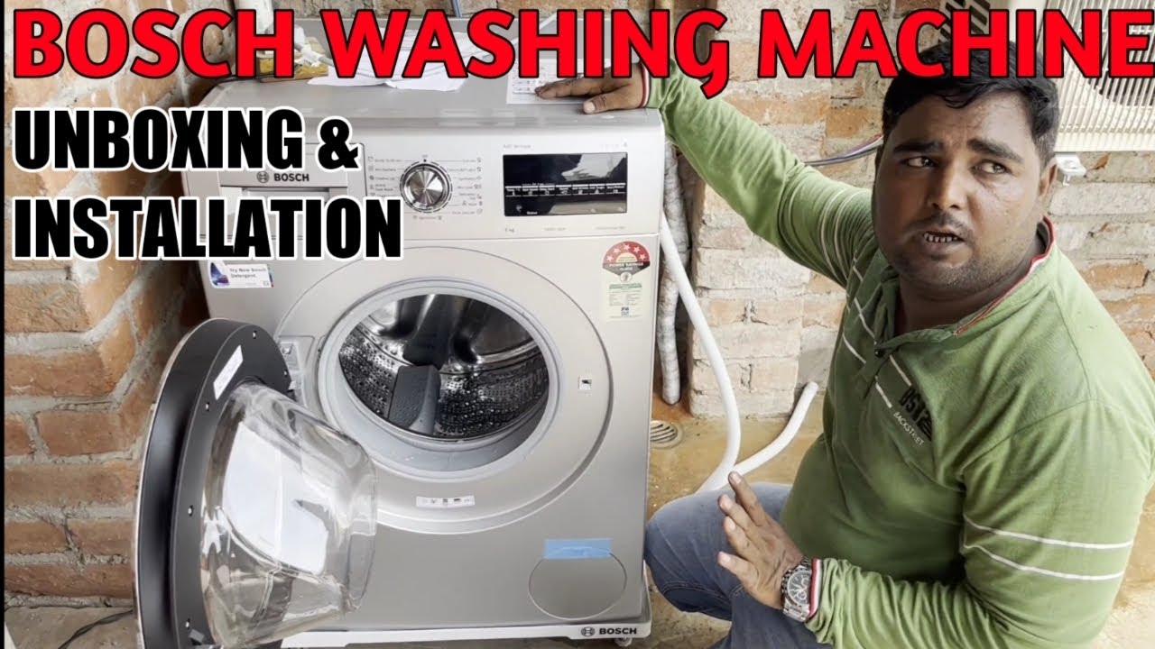 BOSCH Waching Machine Unboxing & Installation & Demo In Hindi || 2022 Model