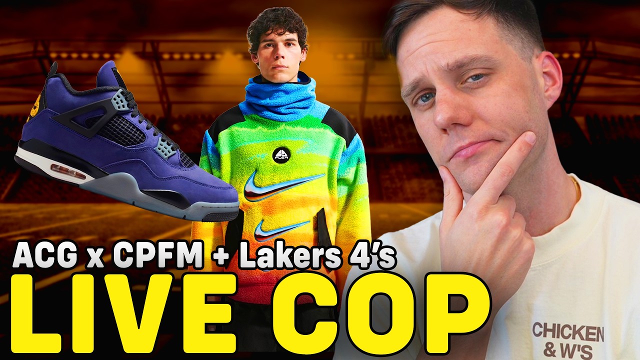 LIVE COP: AIR JORDAN 4 LAKERS & CPFM ACG