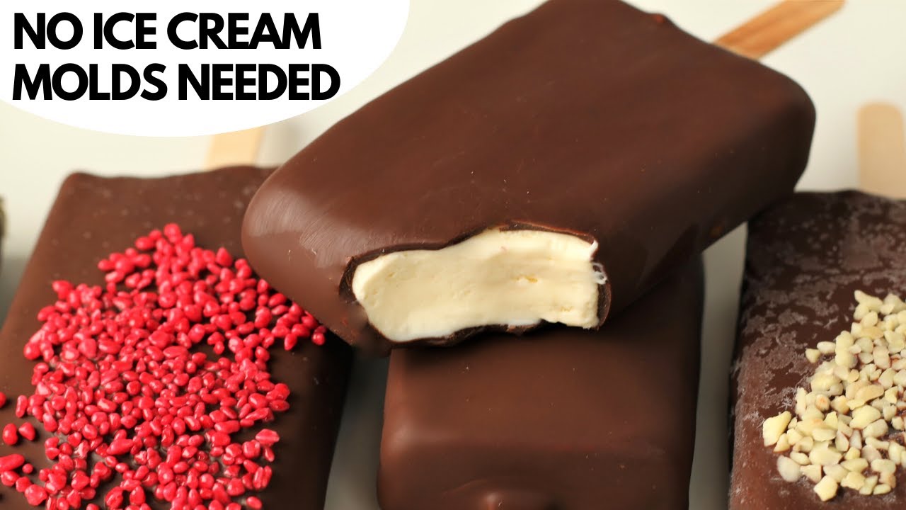 Chocolate Ice Cream Bars Recipe | NO ICE CREAM MOLDS NEEDED| Fuzz & Buzz