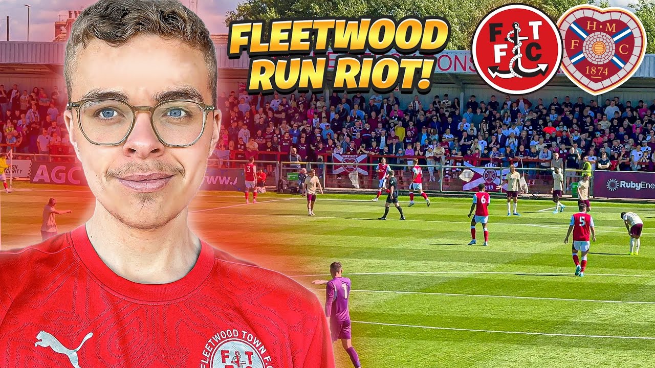 FLEETWOOD RUN RIOT AGAINST HEARTS! | FLEETWOOD TOWN VS HEARTS VLOG