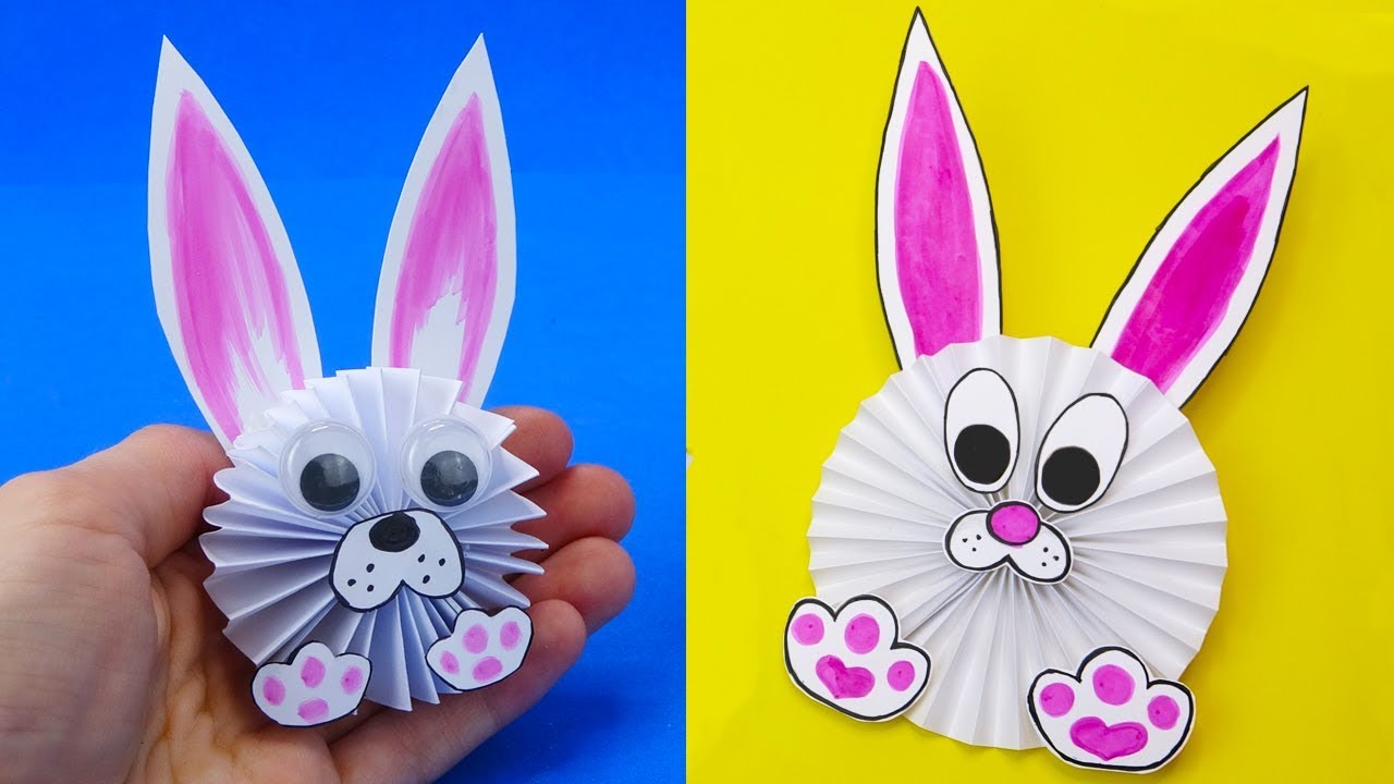 4 DIY бумаги кролик | пасхальные поделки идеи