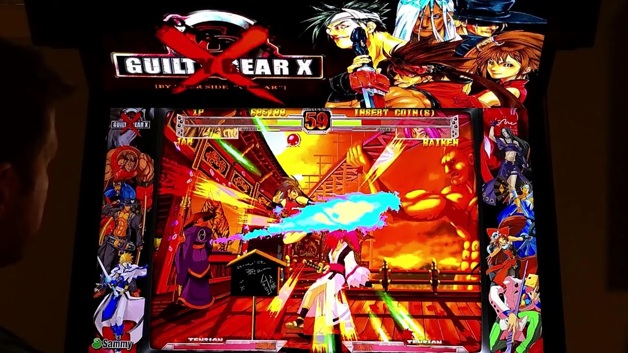 Guilty Gear X Arcade Cabinet Gameplay w/ Hypermarquee