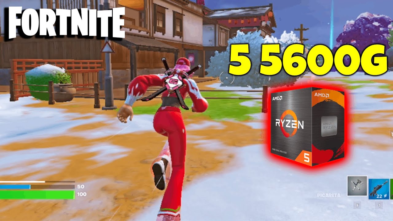Fortnite no Amd Ryzen 5 5600g + 16Gb Ram & Vega 7 | 900p - (Low) teste game