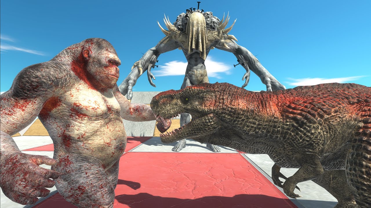Cannivore Dinosaurs vs Mutant Primates vs Infernals - Animal Revolt Battle Simulator