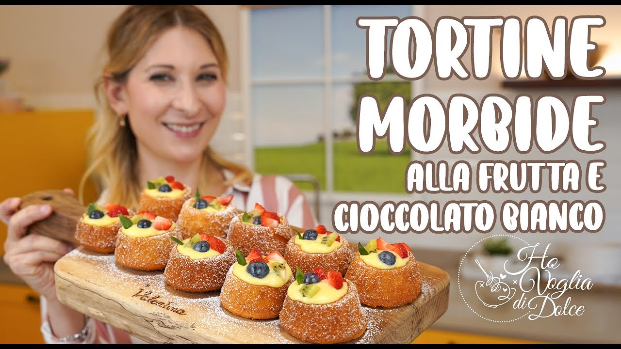 TORTINE SOFFICI ALLA FRUTTA E CREMA AL CIOCCOLATO BIANCO ricetta  HO VOGLIA DI DOLCE