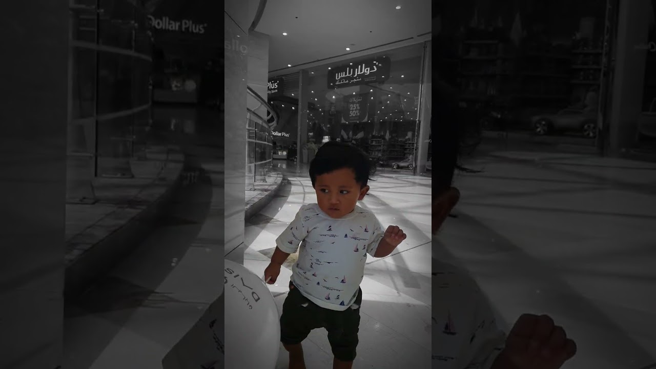 Aditya exploring & walking at  Ezdan Wakra Mall .. 241210