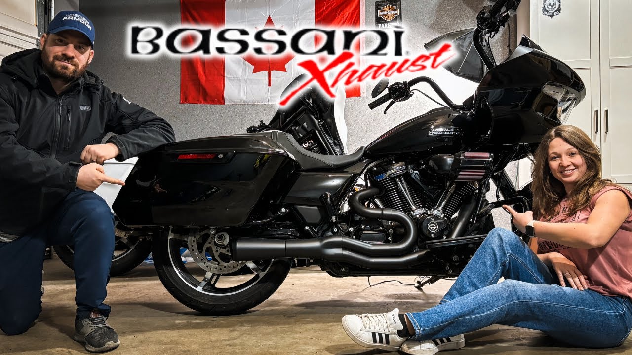 Установка выхлопной системы Bassani 2-в-1 и воздухоочистителя Heavy Breather Extreme на Road Glid...